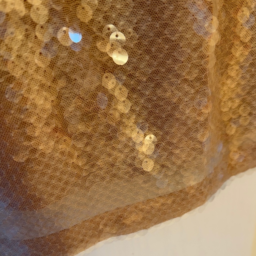 LOFT Shimmering Gold Sequin Blouse - Picture 3 of 6